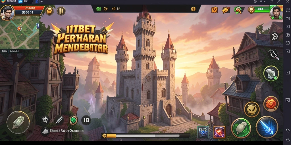 Screenshot gameplay 11TBET menunjukkan aksi Tower Defense yang intens.