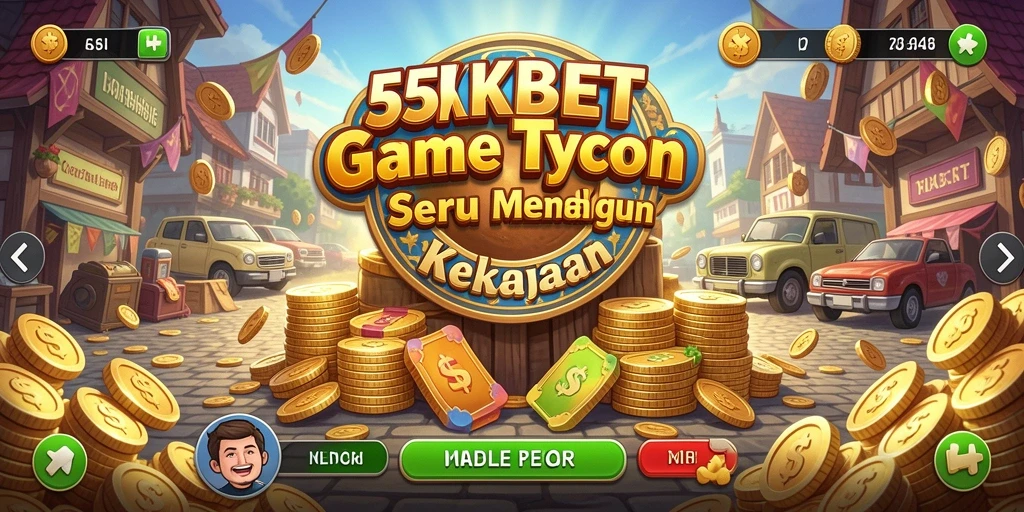 Screenshot utama menunjukkan gameplay seru dalam membangun kekayaan.