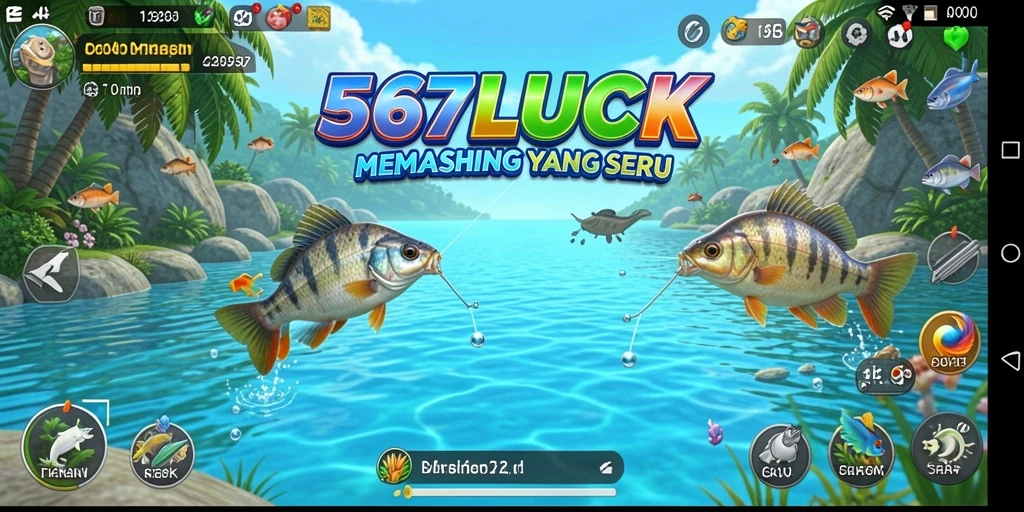 Tampilan gameplay menarik dalam 567LUCK yang menunjukkan aksi memancing seru.
