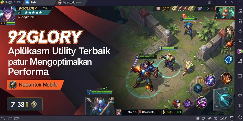 Screenshot utama 92GLORY yang menampilkan antarmuka aplikasi utility.