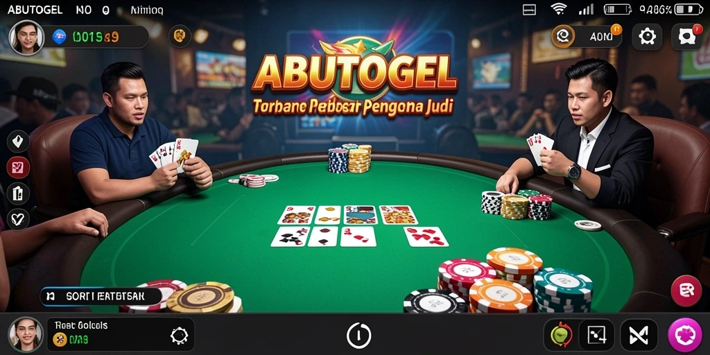 Tampilan gameplay Poker yang mendebarkan di ABUTOGEL.
