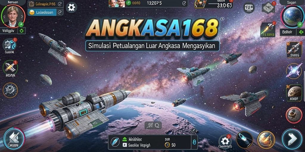 Tampilan gameplay yang menakjubkan dan menantang di luar angkasa.