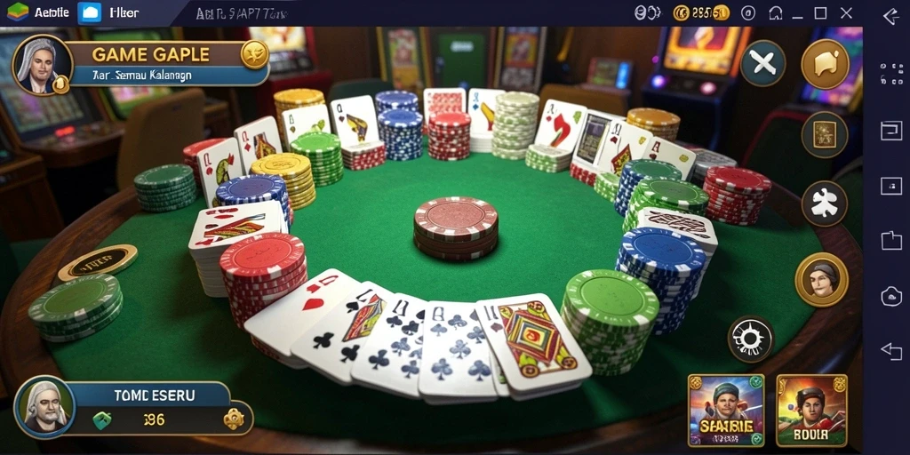 Screenshot gameplay API77: serunya bermain Gaple bersama teman.
