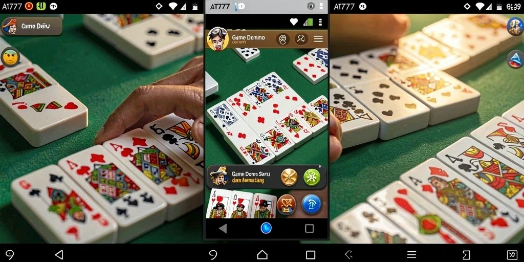 Gameplay seru dalam AT777 saat bermain domino.