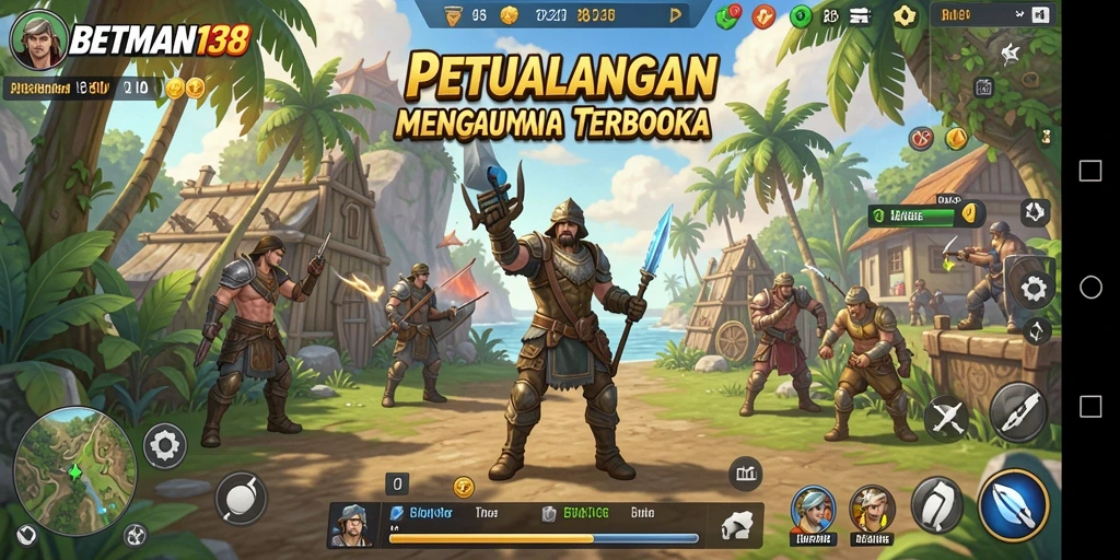 Screenshot gameplay BETMAN138 menampilkan eksplorasi dunia yang luas.