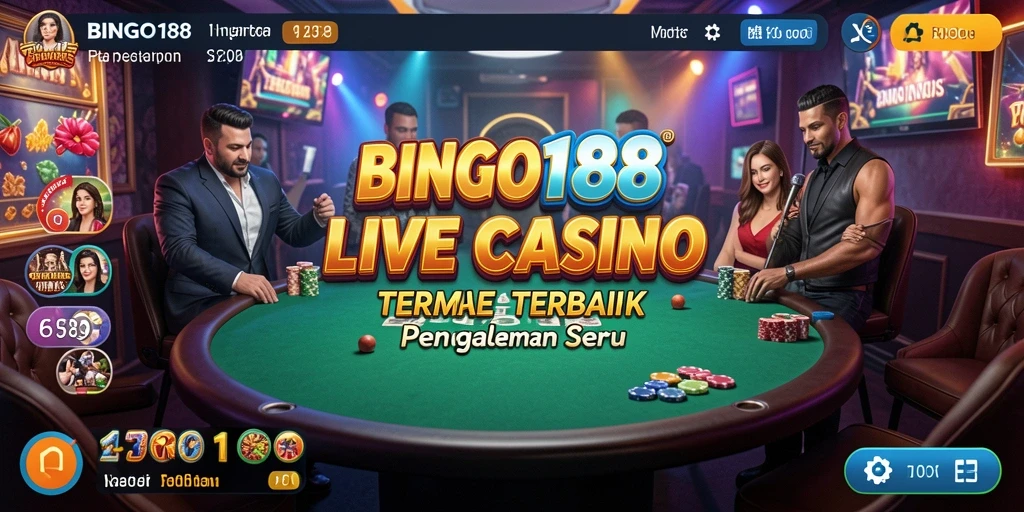 Tampilan gameplay seru dengan dealer langsung di BINGO188.