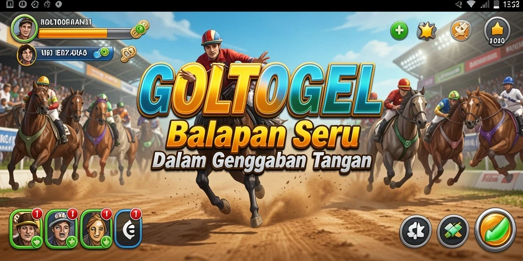 Gameplay seru GOLTOGEL yang mendebarkan saat balapan.