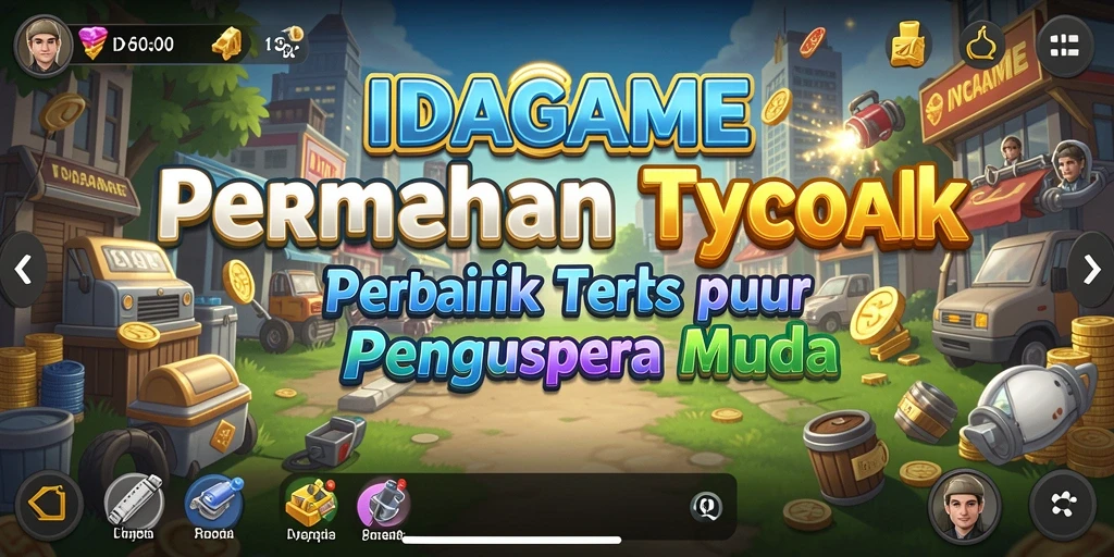 Tampilan menarik gameplay Tycoon IDAGAME di ponsel.