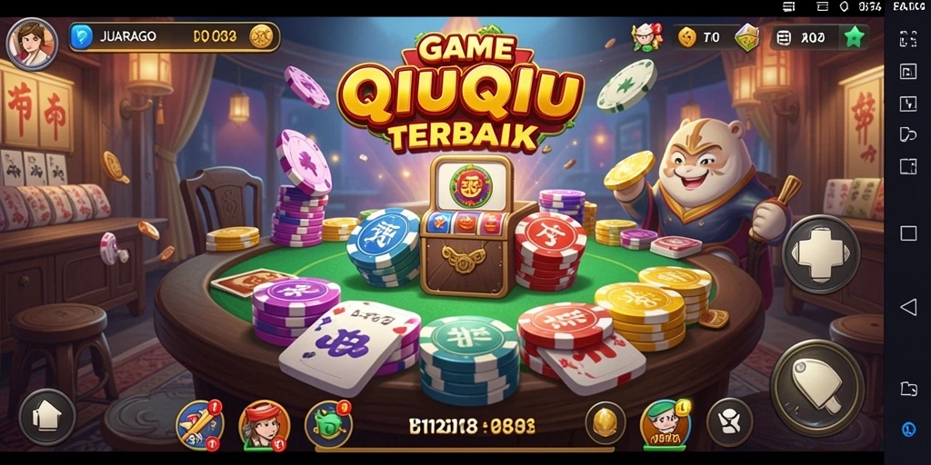 Screenshot JUARAGO menampilkan permainan QiuQiu yang seru dan dinamis.