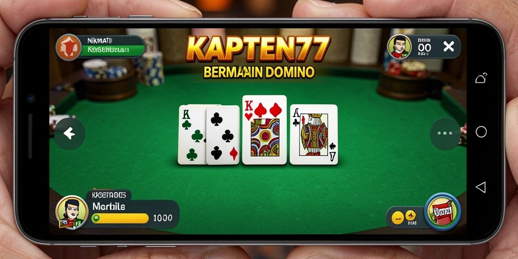 Screenshot gameplay KAPTEN77 menunjukkan keseruan bermain Domino.
