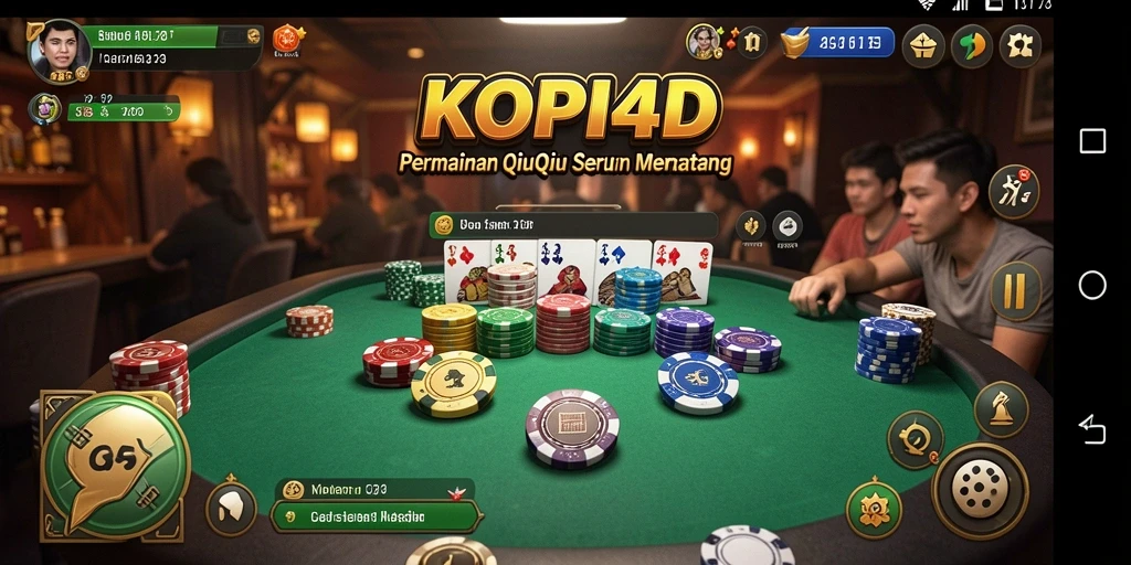 Screenshot gameplay KOPI4D menampilkan momen seru permainan QiuQiu.