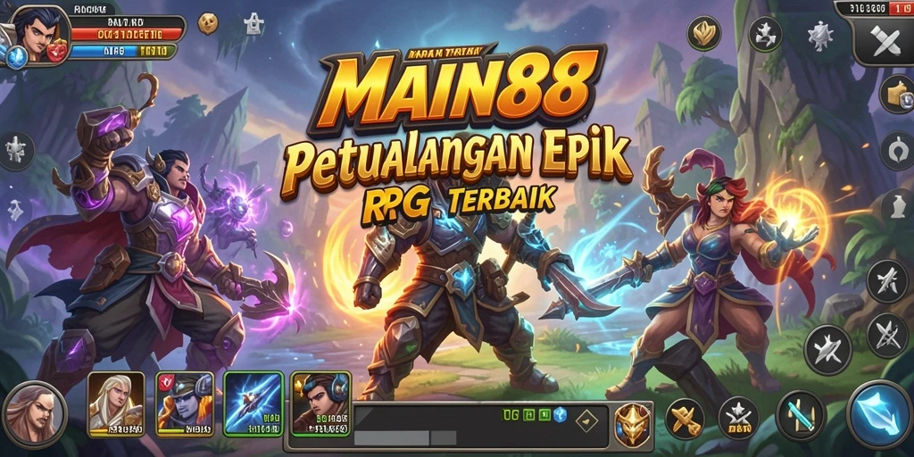 Screenshot gameplay <strong>MAIN88</strong> menampilkan aksi pertempuran epik dalam dunia fantasi.