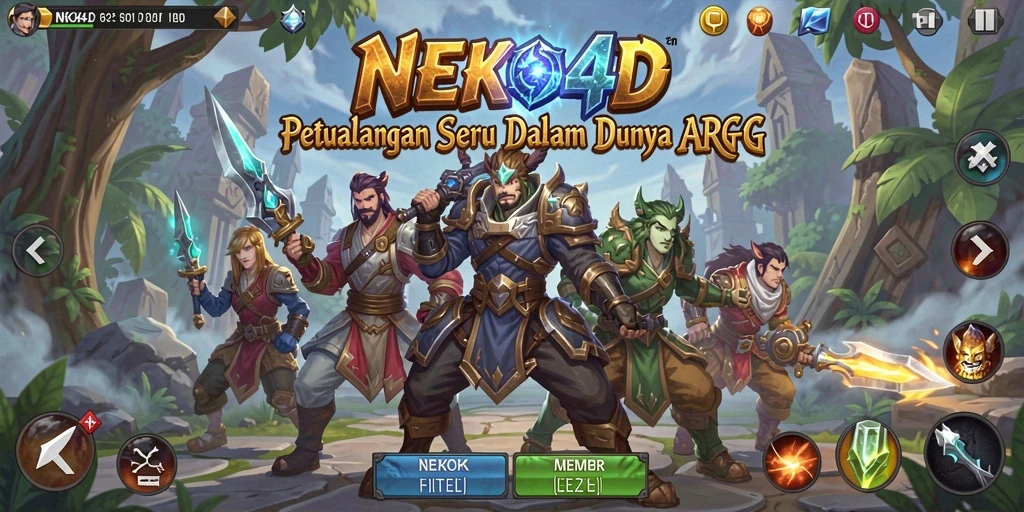 Tampilan gameplay seru dalam petualangan NEKO4D ARPG.