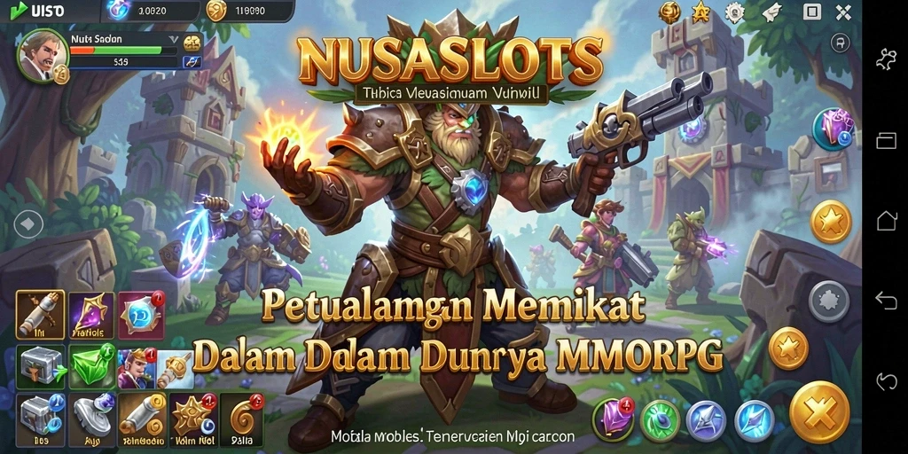 Menampilkan gameplay seru dari NUSASLOTS di dunia MMORPG.