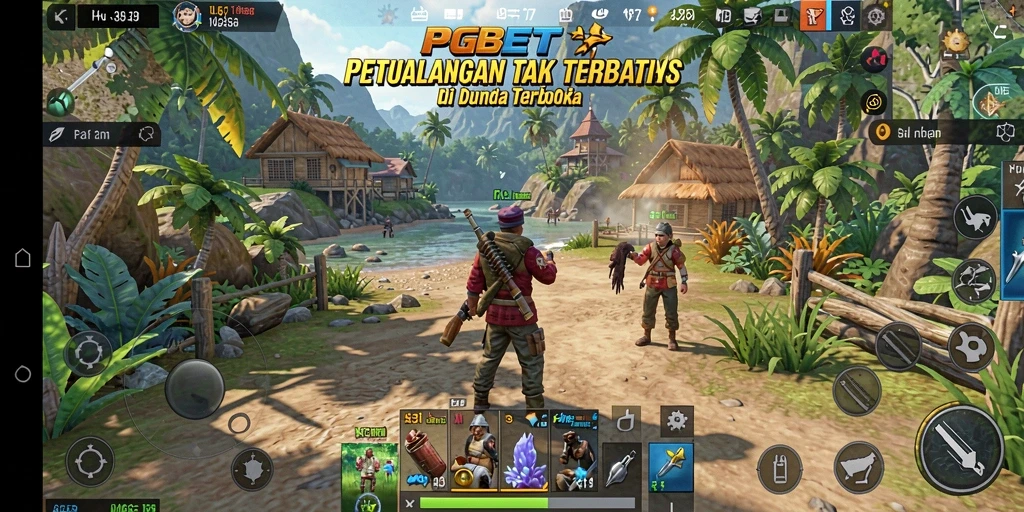 Screenshot menunjukkan petualangan seru di dunia terbuka PGBET.