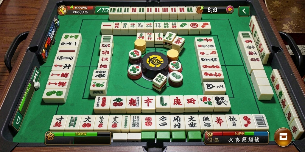 Tangkapan layar utama POPWIN menampilkan gameplay Mahjong yang seru.