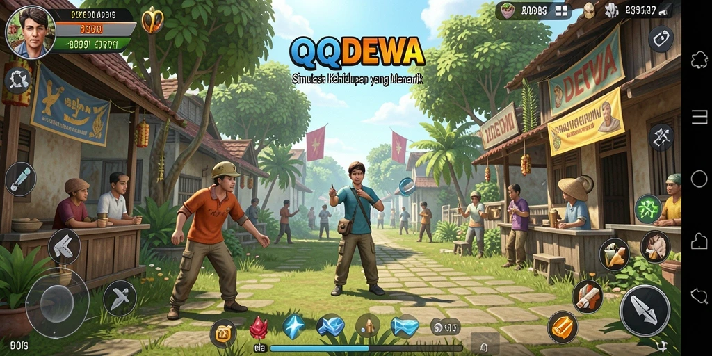 Screenshot gameplay QQDEWA dengan simulasi kreatif yang menarik.