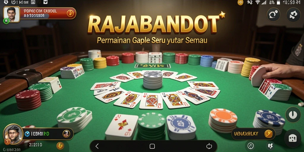 Gameplay seru Gaple di RAJABANDOT dengan teman-teman.