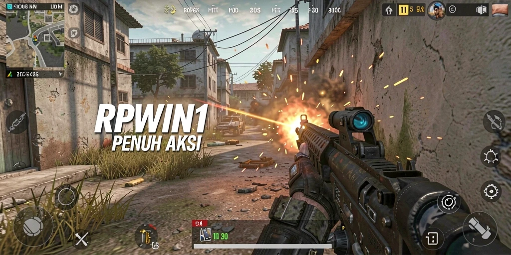 Tangkapan layar gameplay RPWIN1 yang penuh aksi dan intens.