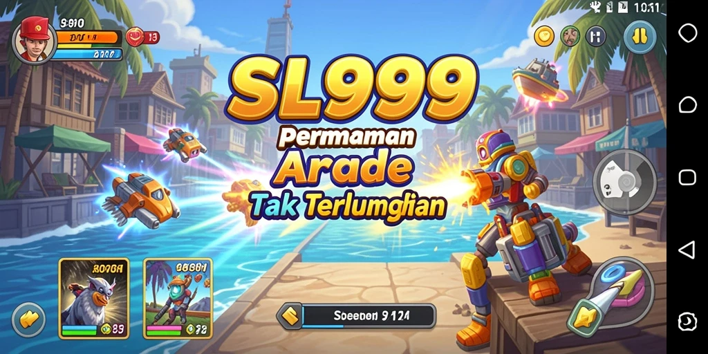 Tangkapan layar utama menunjukkan aksi gameplay seru di SL999.
