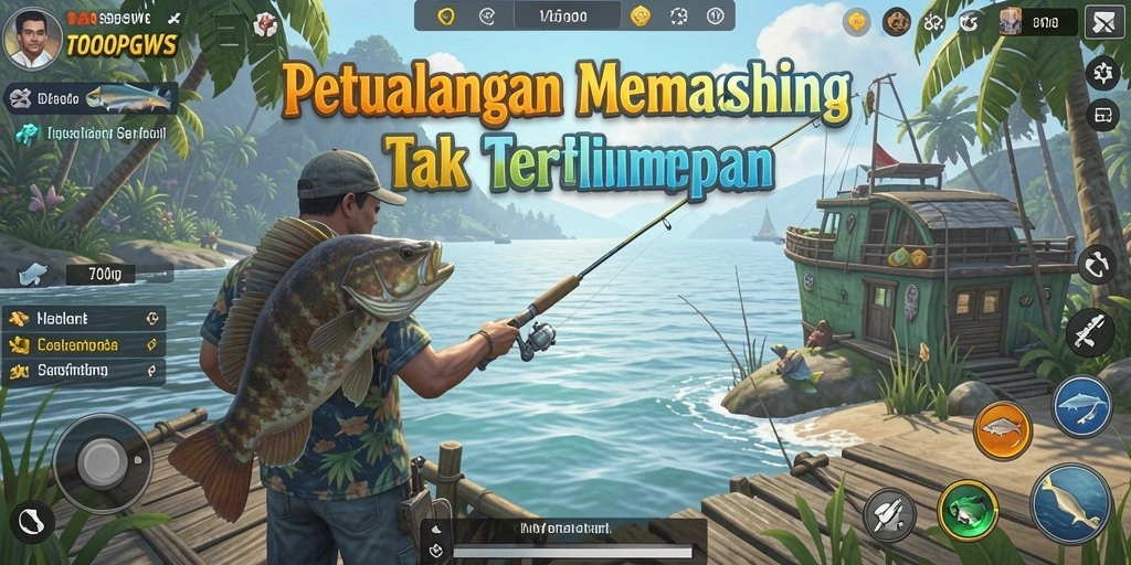 Tangkapan ikan besar di TOOPGWS dengan grafis menawan.