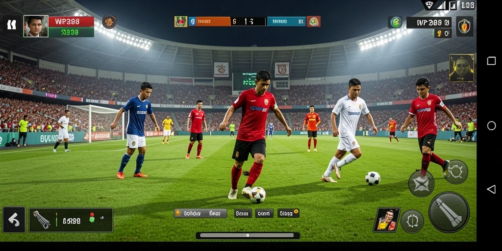 Gameplay seru di lapangan sepak bola WP888.